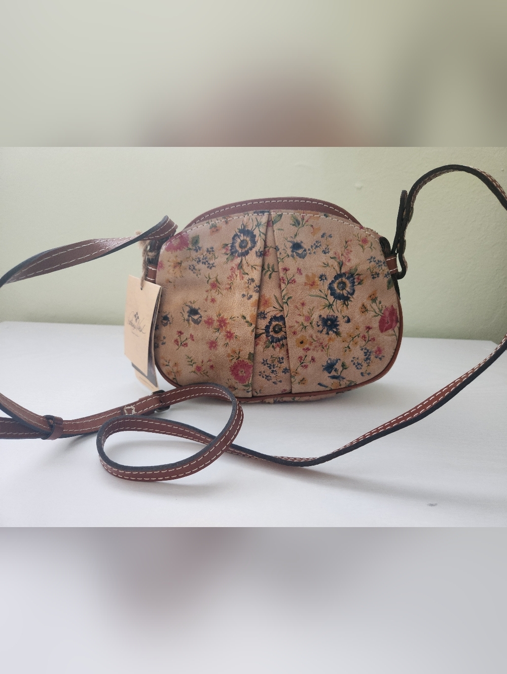 NWT Patricia Nash Leather Crossbody Purse - Prairie Rose - New In Bag + Wallet - Picture 2 of 14